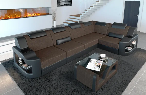 Webstoff Ecksofa Prestivo L-Form M – Bild 4