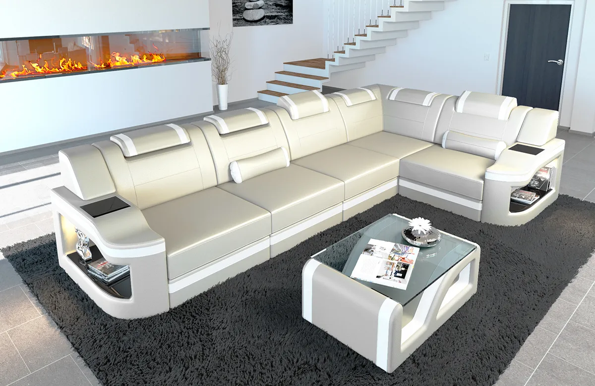 Büffelleder Ecksofa Prestivo L-Form M
