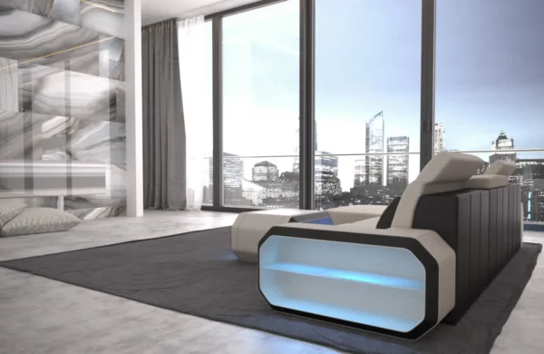 Webstoff Ecksofa Regalia mit Ottomane L-Form S Mini – Bild 9