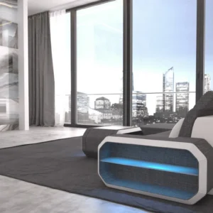 Webstoff Ecksofa Regalia mit Ottomane L-Form S Mini