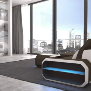 Webstoff Ecksofa Regalia mit Ottomane L-Form S Mini