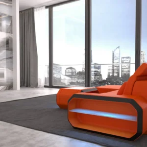 Echtleder Ecksofa Regalia mit Ottomane L-Form S Mini