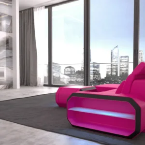 Kunstleder Ecksofa Regalia mit Ottomane L-Form S