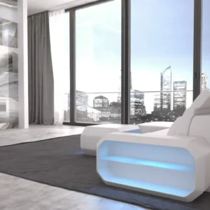 Echtleder Ecksofa Regalia mit Ottomane L-Form S Mini