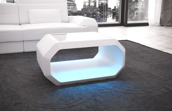 Echtleder Couchtisch Regalia – Bild 10