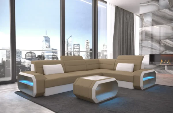 Mikrofaser Ecksofa Regalia L-Form S Mini – Bild 10