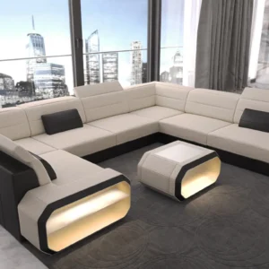 Webstoff Wohnlandschaft Regalia U-Form XL