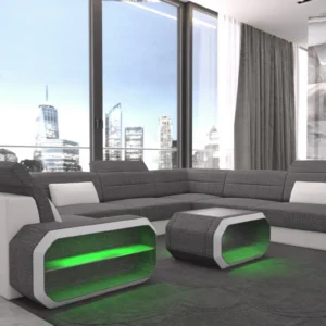 Webstoff Wohnlandschaft Regalia U-Form XL