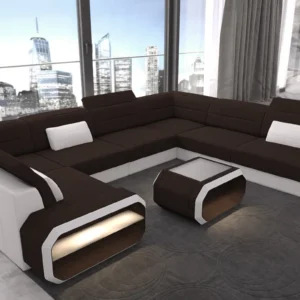 Webstoff Wohnlandschaft Regalia U-Form XL