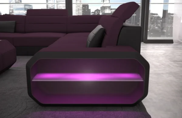 Mikrofaser Wohnlandschaft Regalia U-Form XL Mini – Bild 5