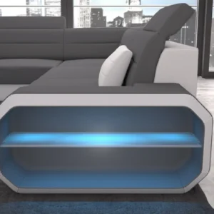 Mikrofaser Wohnlandschaft Regalia U-Form XL Mini