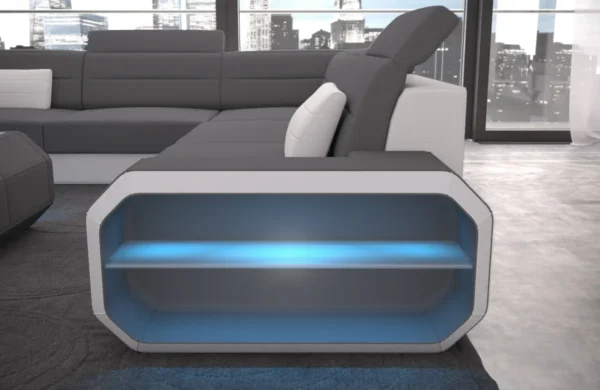 Mikrofaser Wohnlandschaft Regalia U-Form XL Mini – Bild 11