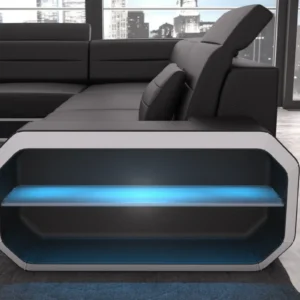 Kunstleder Wohnlandschaft Regalia U-Form XL Mini