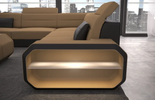 Mikrofaser Wohnlandschaft Regalia U-Form XL Mini – Bild 2