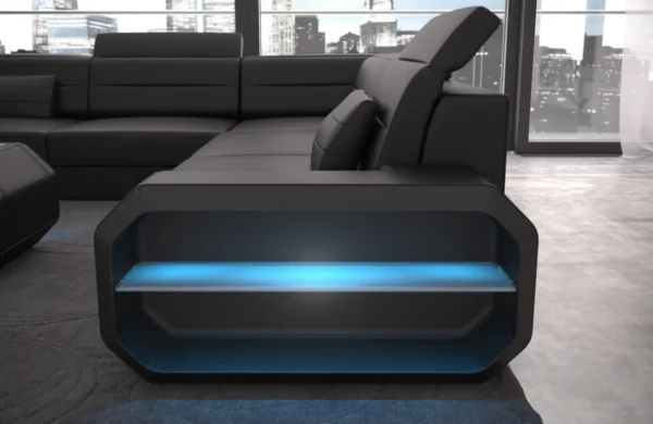 Kunstleder Wohnlandschaft Regalia U-Form XL Mini – Bild 17