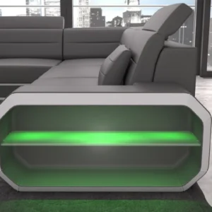 Kunstleder Wohnlandschaft Regalia U-Form XL Mini