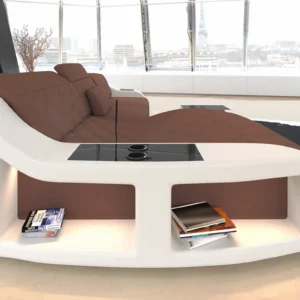 Mikrofaser Ecksofa Sierra mit Ottomane L-Form S Mini