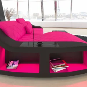 Kunstleder Ecksofa Sierra mit Ottomane L-Form S Mini