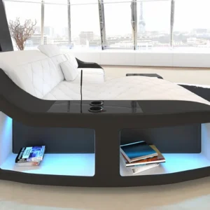 Echtleder Ecksofa Sierra mit Ottomane L-Form S Mini
