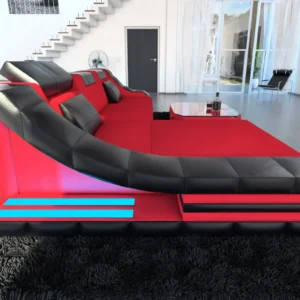 Mikrofaser Ecksofa Treviano mit Ottomane L-Form S Mini
