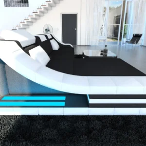 Mikrofaser Ecksofa Treviano mit Ottomane L-Form S Mini