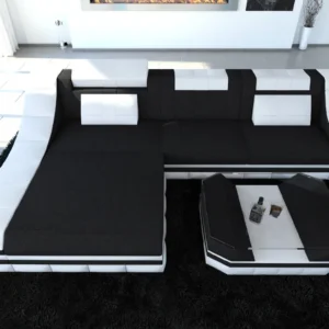 Mikrofaser Ecksofa Treviano mit Ottomane L-Form S Mini
