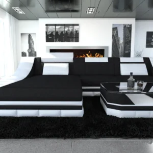 Mikrofaser Ecksofa Treviano mit Ottomane L-Form S Mini