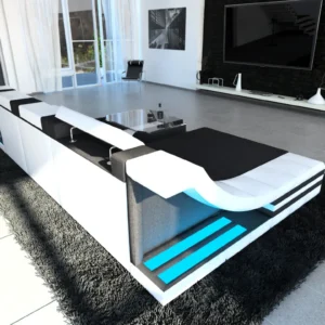 Mikrofaser Ecksofa Treviano mit Ottomane L-Form S Mini