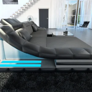 Mikrofaser Ecksofa Treviano mit Ottomane L-Form S Mini