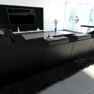 Mikrofaser Wohnlandschaft Treviano mit Ottomane U-Form XL