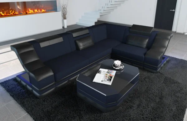 Mikrofaser Ecksofa Treviano L-Form S Mini – Bild 10
