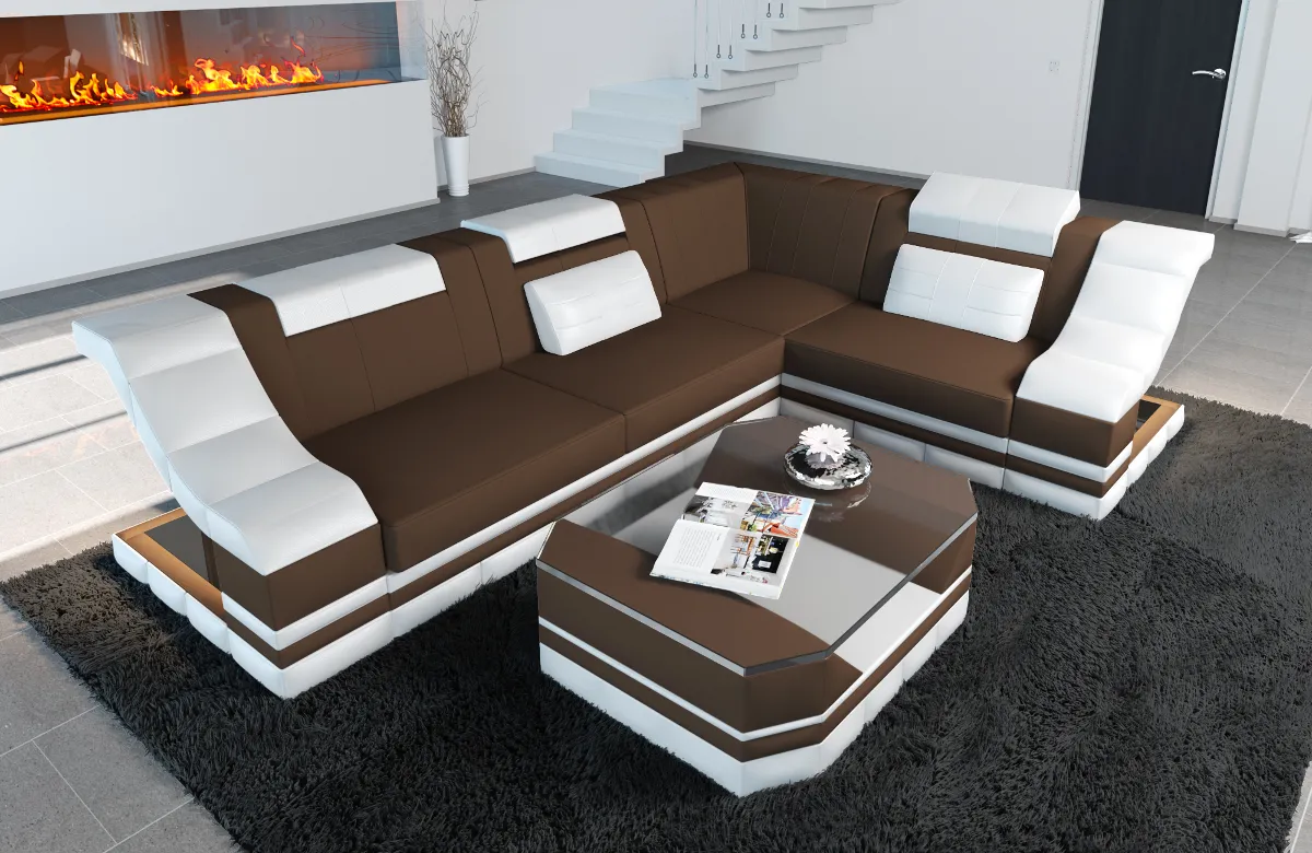 Mikrofaser Ecksofa Treviano L-Form S