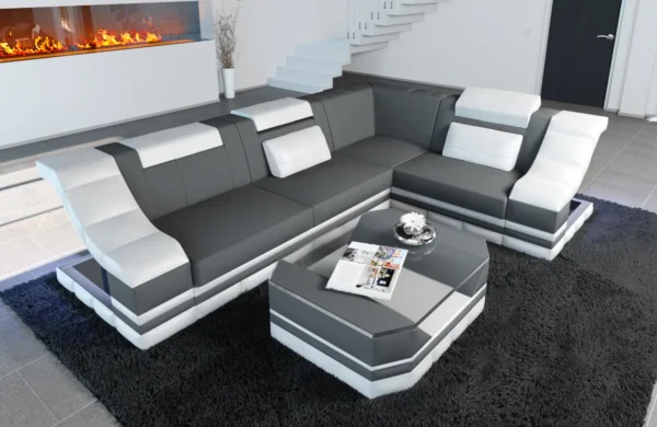 Mikrofaser Ecksofa Treviano L-Form S Mini