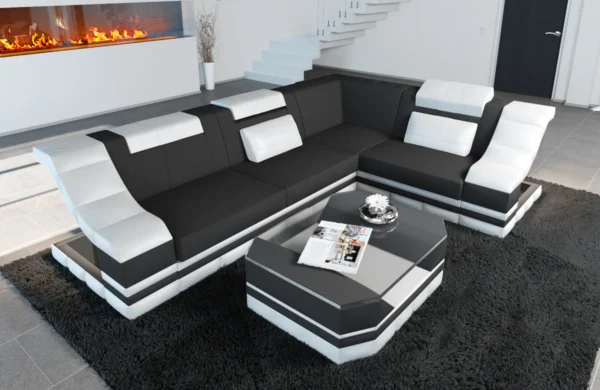 Mikrofaser Ecksofa Treviano L-Form S Mini – Bild 7