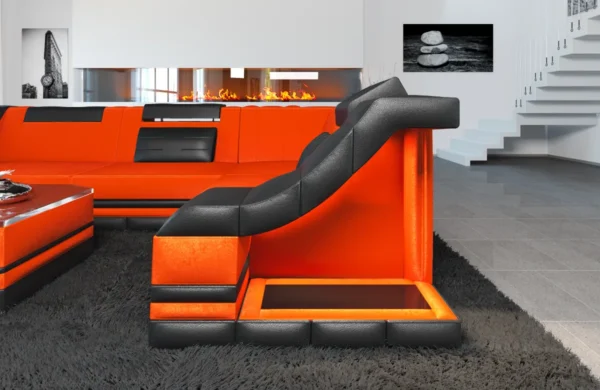 Samtstoff Ecksofa Treviano L-Form S Mini – Bild 5