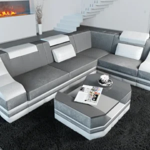 Samtstoff Ecksofa Treviano L-Form S Mini