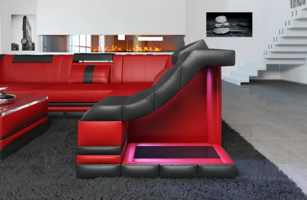 Echtleder Ecksofa Treviano L-Form S Mini – Bild 8
