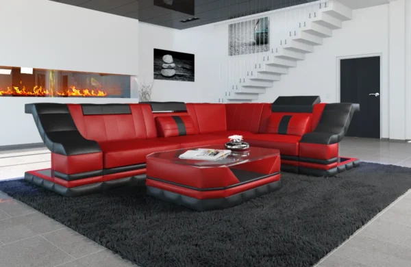 Echtleder Ecksofa Treviano L-Form S Mini – Bild 9