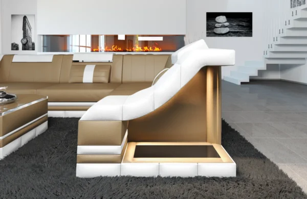 Echtleder Ecksofa Treviano L-Form S Mini – Bild 5
