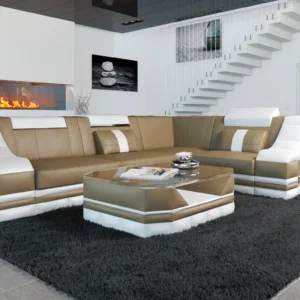 Echtleder Ecksofa Treviano L-Form S Mini