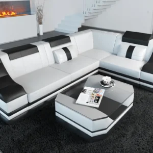 Echtleder Ecksofa Treviano L-Form S Mini