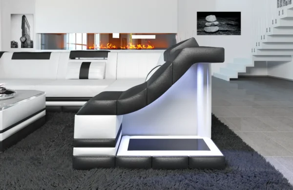 Echtleder Ecksofa Treviano L-Form S Mini – Bild 2