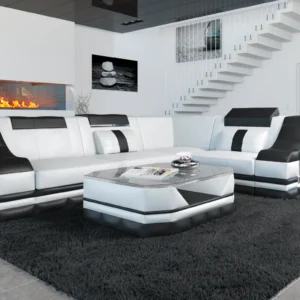 Echtleder Ecksofa Treviano L-Form S Mini