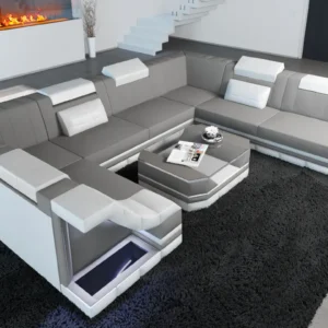 Mikrofaser Wohnlandschaft Treviano U-Form XL