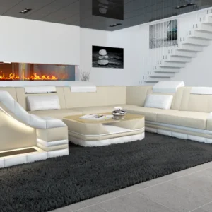 Mikrofaser Wohnlandschaft Treviano U-Form XL