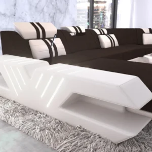 Webstoff Wohnlandschaft Ventura mit Ottomane C-Form L